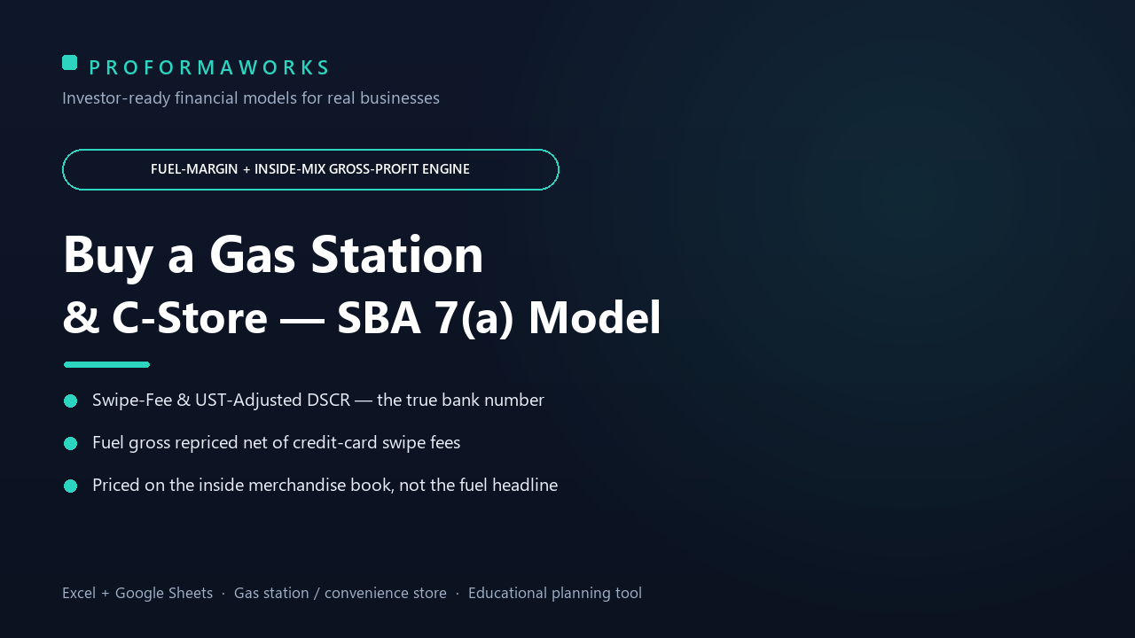 Gas Station & Convenience Store Acquisition & SBA Underwriting Financial Model